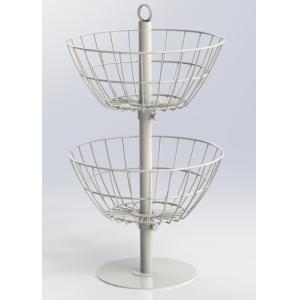 2 Baskets Metal Table Top Display Stands