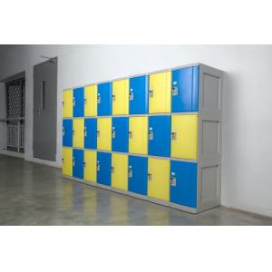 Yellow 4 Tier Lockers with On - Site Assembly For Swimming Pool
