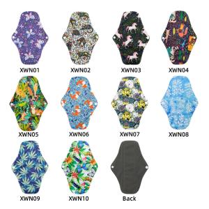 Washable Organic Reusable Sanitary Pads Safe Heavy Flow Multi Color High