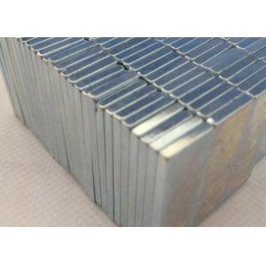 China N50 Bright Silver Neodymium Permanent Magnets Block Zinc Coating on sale