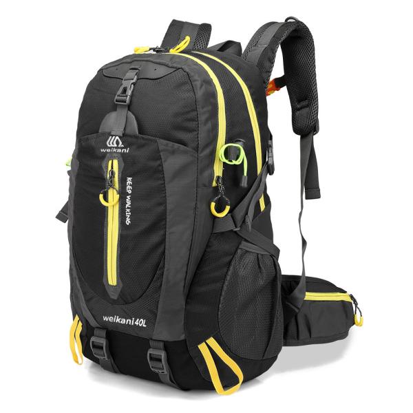 Quality Black Waterproof Hiking Backpack 30-40L Camping Waterproof Cycle Backpacks wholesale