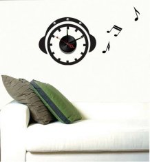Cheap Diamond Music Notes Designer Wall Sticker Clocks 10D032 for sale