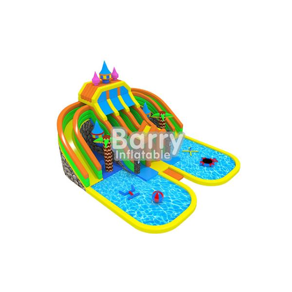 Funny castle inflatable amusement park names with pool and inflatable floating