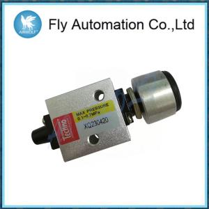 China Push Button Pneumatic Manual Valve 1/8 Inch 3/2 Way Manually Mechanical Valve on sale