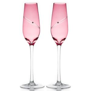 Crystal Plum Glass Gift Champagne Flue With Elements Elegant Relaxation