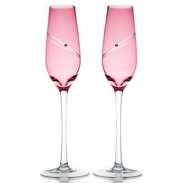 Quality Crystal Plum Glass Gift Champagne Flue With Elements Elegant Relaxation wholesale