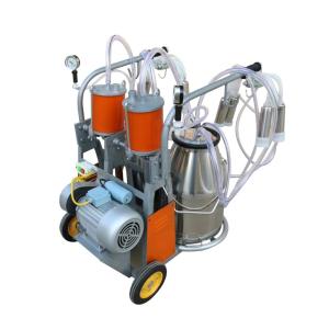HL-JN05 Automatic Milking Piston Cow Mobile Milking Machine For Two Cows Milking