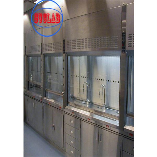 Quality Cusomized Made Size Ducted Fume Hood Cupboards Manufacturers Manual Control for Safe Laboratory Environment wholesale
