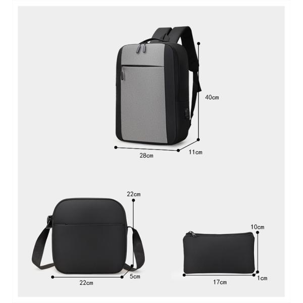 BSCI Backpack Sets 3 In 1 Fashion Oxford Three Piece Casual Backpack