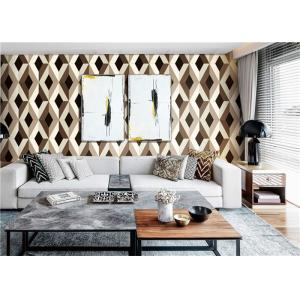 Contemporary 3D PVC Wallpaper / 3D Effect Wallpaper For Walls , Water Ink Printing
