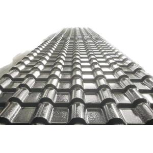 Spanish ASA Synthetic Roofing Tile Colorful Bamboo Shape Green Tile For Villa