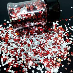 Solvent Resistant Valentines Day Loose Glitter Polyester Chunky Glitter Bulk for
