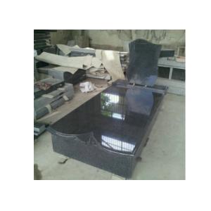 Unique Black Granite Gravestone , Personalized Tombstone Grave Markers