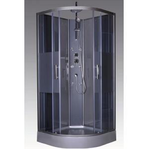 Cheap Tempered Glass Quadrant Shower Cubicles PVC In Matt Grey Functional Panel for sale