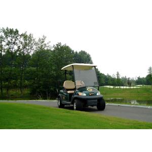 Two Passenger Electric Motor Golf Cart Red Color With Plastic Bodywork