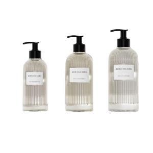 Cheap 260ml press type PETG transparent shower gel bottle thick wall leak proof design can be customized LOGO lotion pump shampoo sub bottle for sale