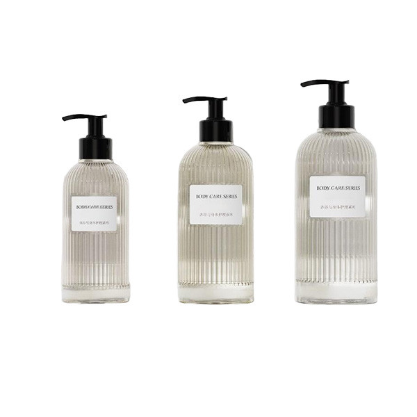 260ml press type PETG transparent shower gel bottle thick wall leak proof design