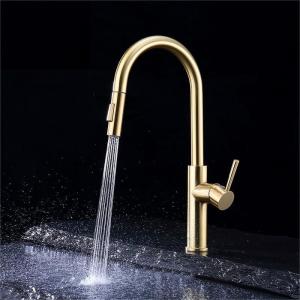 China Brass Bathroom Sanitary Ware Water Tap One Handle Pulldown Faucet on sale