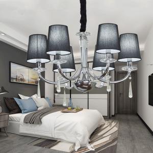Galvanized metal chandelier with lampshade weeding house decor (WH-MI-51)