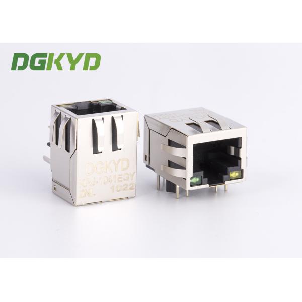 Quality 10/100BASE Tab Down Transformer RJ45 Network Connector With Led wholesale