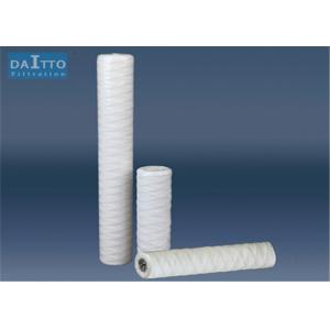 Bleached Cotton String Wound Filter Cartridge , Glass Fiber Pre Filter Cartridge