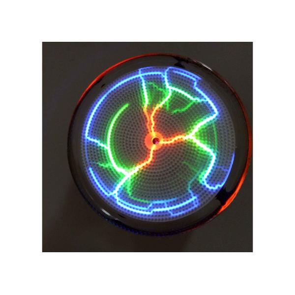 Colorful Plasma Lightning Plate 2.5 Inch , Pocket Plasma Disk With Battery For