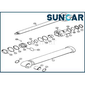 China Loader Seal Repair Kit 1346357C2 Bucket Cylinder Kit For Model 921B 921C 921 CASE Equipment on sale