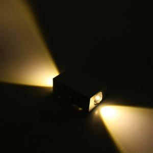 2W led wall lamp square spot light aluminm AC110v-260v up down home decoration