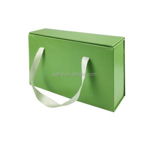 Cardboard Folded Gift Box Magnetic Lid Closure Book Style Rigid Sliding