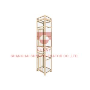 Aluminum Alloy Shaft Elevator Cabin Decoration Steel Structure Well Frame