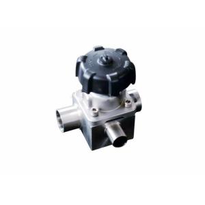 China AISI 316L  3 Way Sanitary Diaphragm Valves 3/4'' To 3''  With Butt - Weld Ends on sale