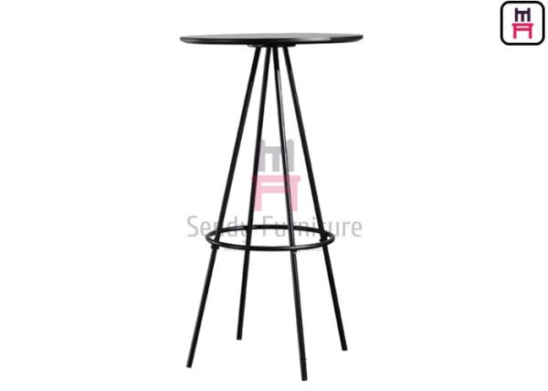2ft Round Shape MDF High Table with footrest for restaruant & bar Use