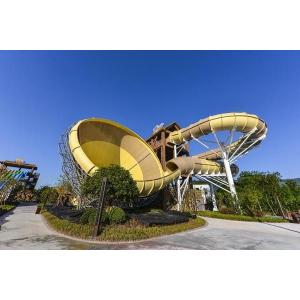 Adult Fiberglass Water Slides 16m Height 4 Persons / Time 42*60m Floor Space for Water Park