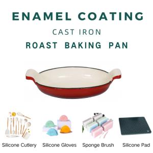 Durable Cast Iron Frying Pan Enameled Cast Iron Pan BSCI ISO9006