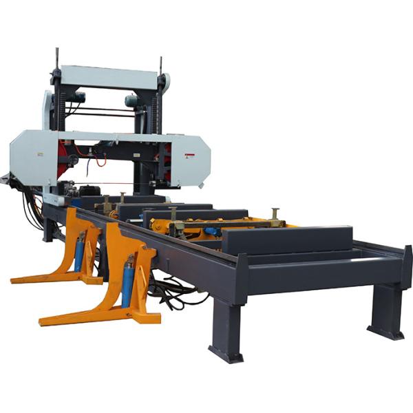 Quality Hydraulic Horizontal Band Saw Log Cutting Sawmill with log rotation and loader wholesale