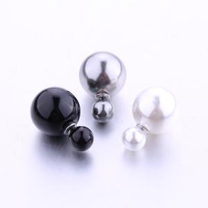 Hot Selling Paragraph Candy Color Round Ball Earring Double Side Shining Stud
