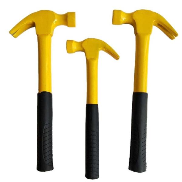Knocking Carbon Steel Pipe Handle Steel HAMMER Claw Hammer With Non-Slip Plastic