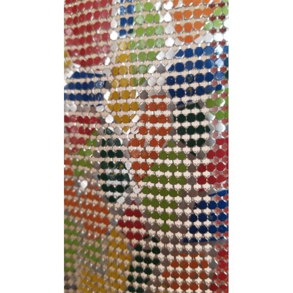 Decorative Golden Sequin Metal Mesh Drapery Curtain Wall Covers 4x6