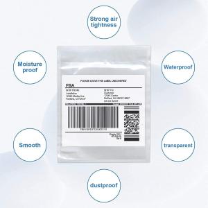 Customized Shipping Label Sleeves Top Loading Shipping Label Pouches With Self