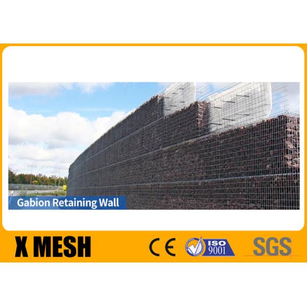 Hot Galvanized Gabion Wire Mesh Baskets Retaining Wall Spirals / Helicals