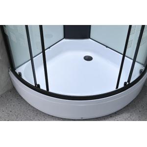 Modern Shower Pods Cabins With Printing Glass And Black Frame