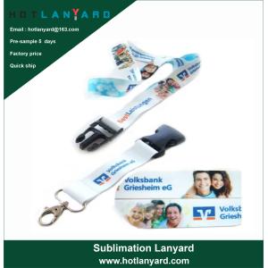 China Custom Logo Sublimation Heated Transfer Neck Nylon Woven Polyester Printing Lanyard for Promotional Gift on sale