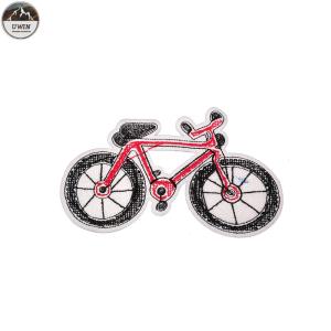 Red Bike Chenille Patches For Letterman Jackets Towel Material 10*15cm Size