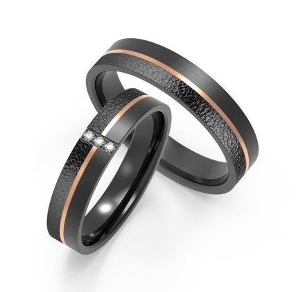 Stylish Black Titanium Ring Alloy Wedding Band Embellished With Zircon, offering