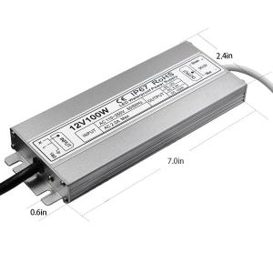12v 100w Slim waterproof power supply IP67 LED transformer Adapter for LED Light