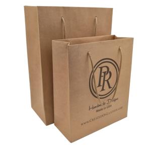 Cheap Cheap Recycled Custom Logo Printed Personalized Kraft Paper Bags With Handles for sale