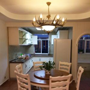 Real elk antler chandelier for indoor home lighting Fixtures (WH-AC-24)