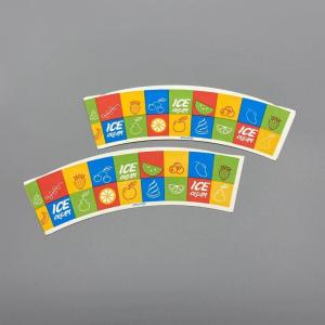 High grade Paper Cup Fan made from food safe wood pulp paper with flexo printing