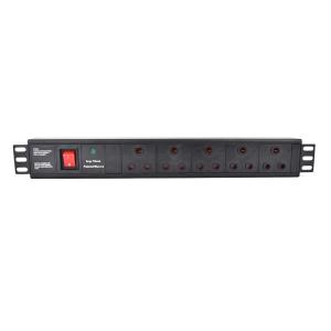 5 Way South Africa Type PDU Extension Socket With On/Off Switch, Overload