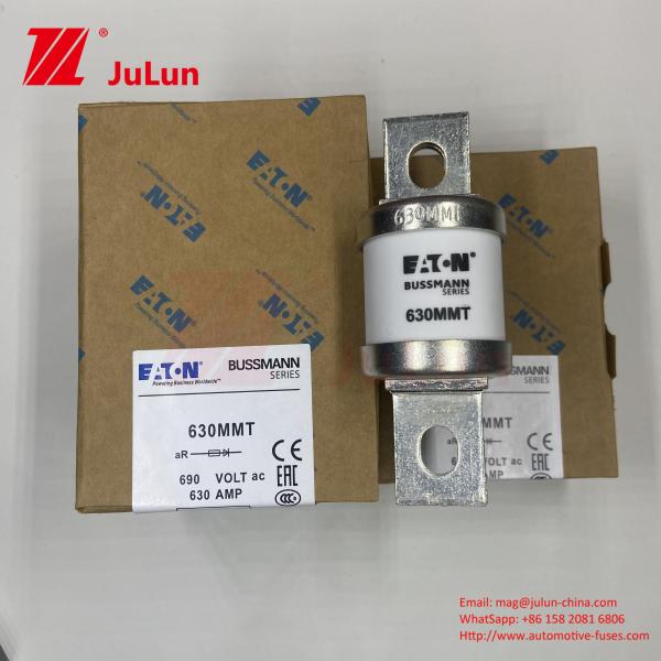 Quality 630MMT 690V BUSSMANN Ceramic Copper Twin Flat Plate Bolt Type Fuse 630A Electric Current 0.43kg Weight wholesale